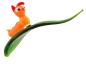 Preview: Orchideenstab, Blatt mit Raupe -d gelb- (normale Ausf.)